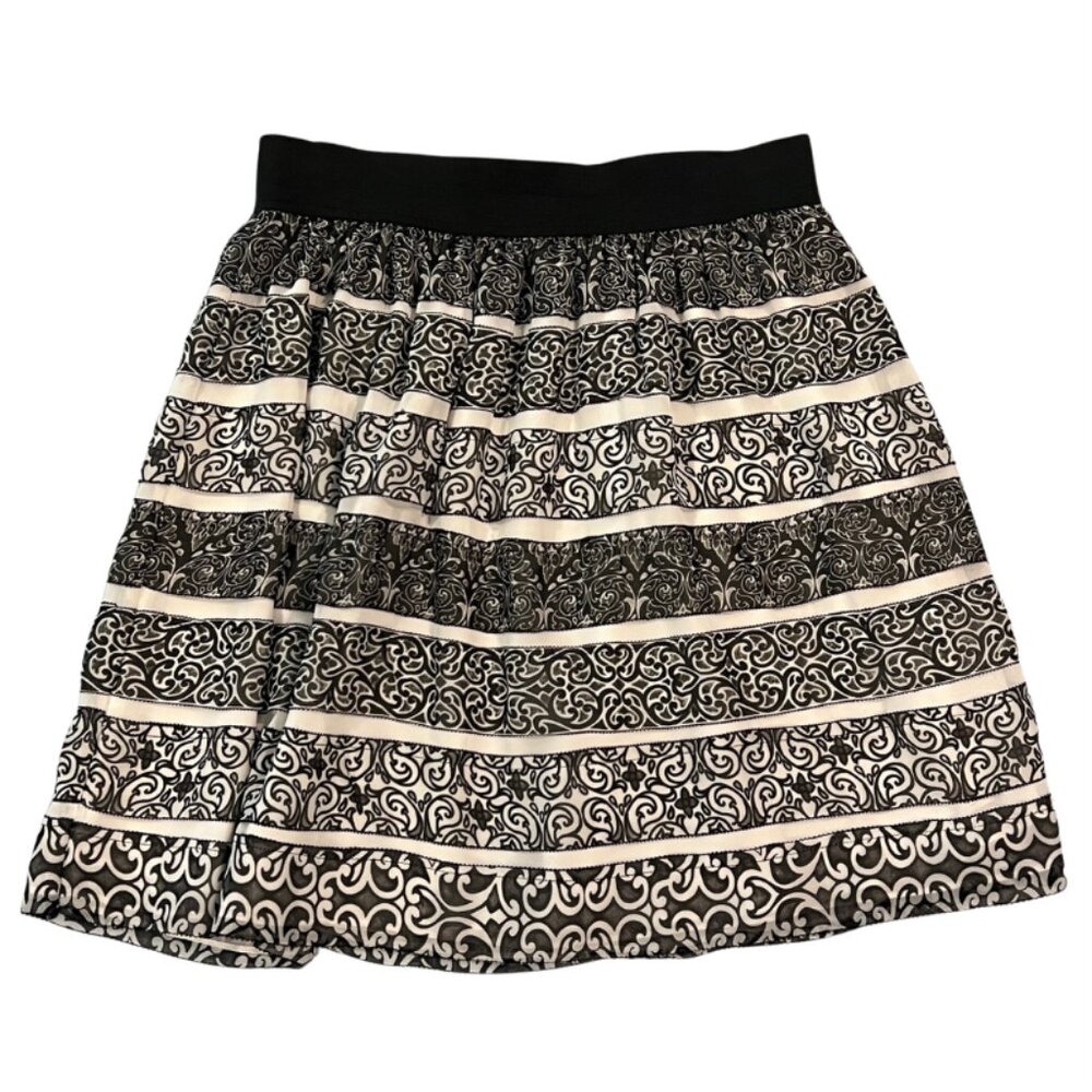 White House Black Market Soft Skirt Kaleidoscope-Style Geometric Print Size S